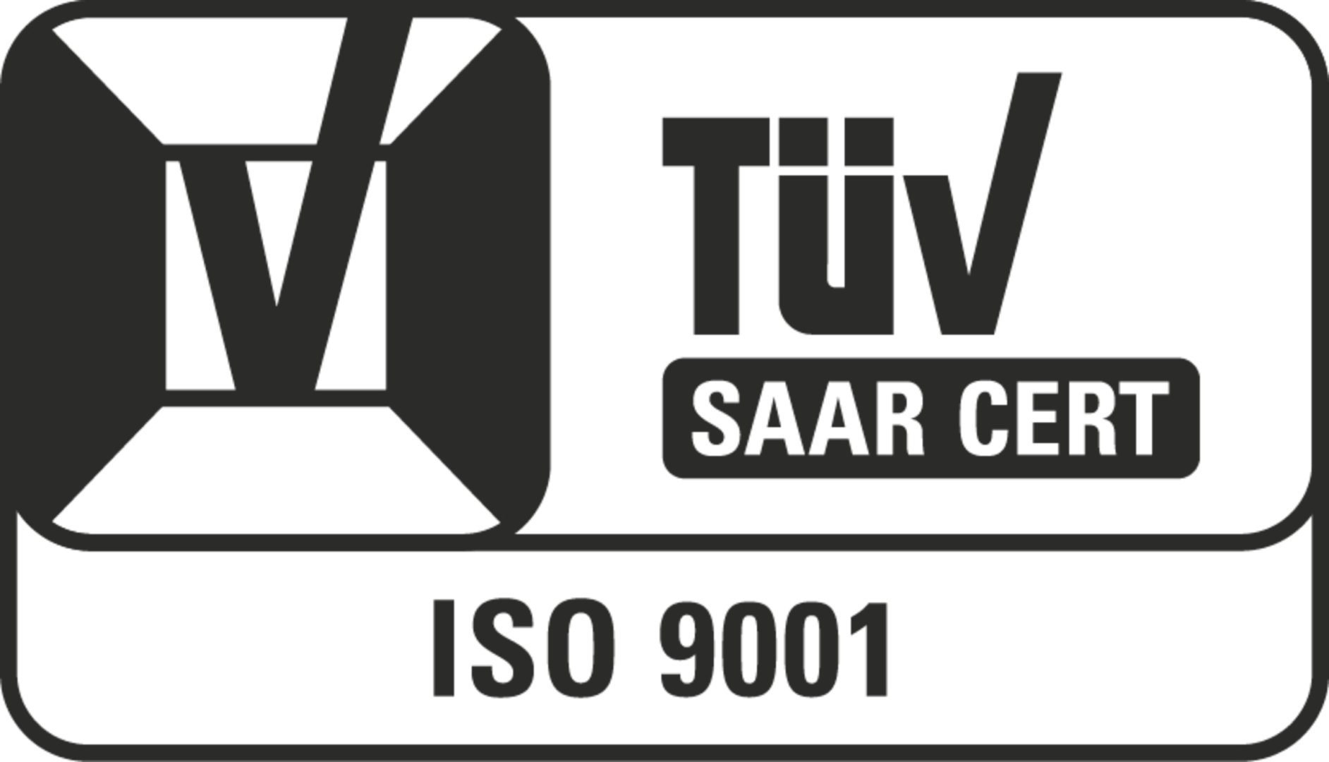 Logo certification tuv iso 9001 en noir.